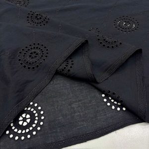 Siyah Otantik Pamuk Fisto Kumaş YVZ