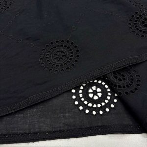 Siyah Otantik Pamuk Fisto Kumaş YVZ