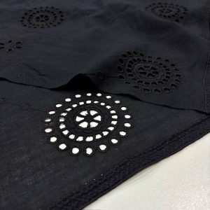 Siyah Otantik Pamuk Fisto Kumaş YVZ