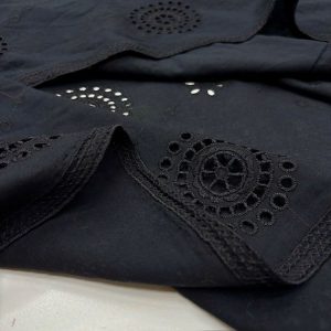 Siyah Otantik Pamuk Fisto Kumaş YVZ