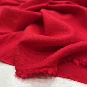 Ağaç Kabuğu Aerobin Keten Kumaş Kırmızı YVZ