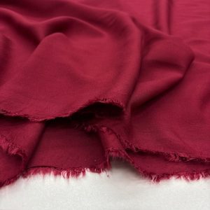 Bordo Pamuk Viskon Kumaş