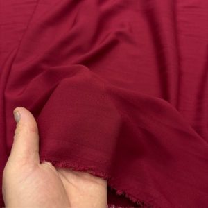 Bordo Pamuk Viskon Kumaş