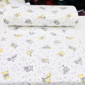 Çiften Bebek Bulut Desenli Pazen Kumaş