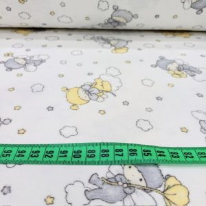 Çiften Bebek Bulut Desenli Pazen Kumaş Ayt