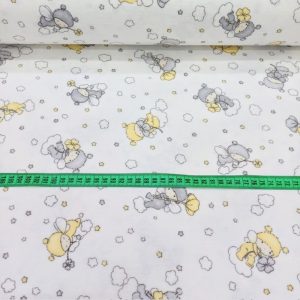 Çiften Bebek Bulut Desenli Pazen Kumaş Ayt