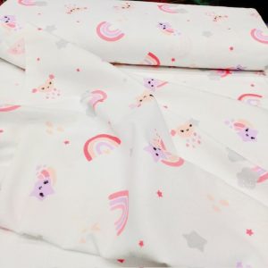 Çiften Gökkuşağı Desenli Pazen Kumaş Ayt