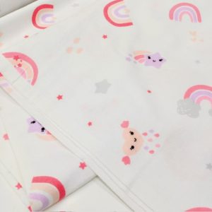 Çiften Gökkuşağı Desenli Pazen Kumaş Ayt