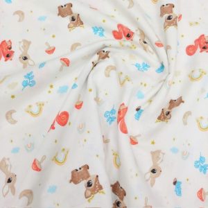 Çiften Minik Geyik Desenli Pazen Kumaş Ayt