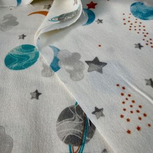 Çiften Nasa Uzay Desenli Pazen Kumaş ARV