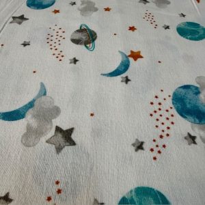 Çiften Nasa Uzay Desenli Pazen Kumaş ARV