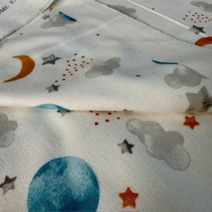 Çiften Nasa Uzay Desenli Pazen Kumaş ARV