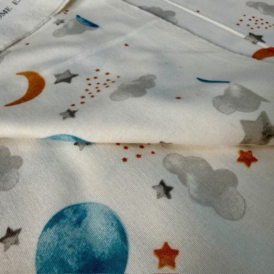 Çiften Nasa Uzay Desenli Pazen Kumaş ARV