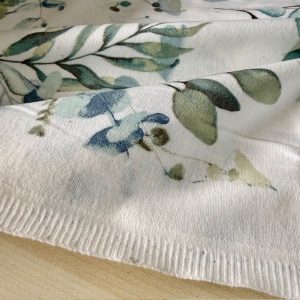 Çiften Okaliptüs Yaprak Desenli Pazen Kumaş