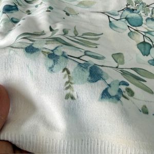 Çiften Okaliptüs Yaprak Desenli Pazen Kumaş