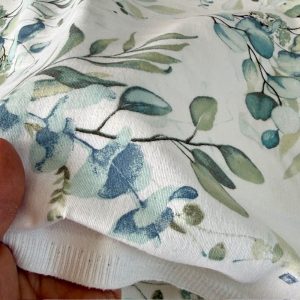 Çiften Okaliptüs Yaprak Desenli Pazen Kumaş