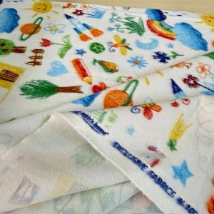 Çiften Pastel Boya Resimli Pazen Kumaş Arv