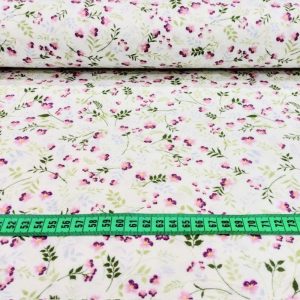 Çiften Pembe Minik Çiçekli Pazen Kumaş Ayt