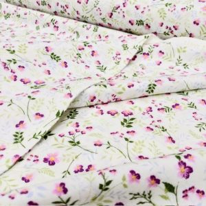 Çiften Pembe Minik Çiçekli Pazen Kumaş Ayt