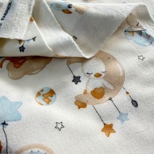 Çiften Yavru Civciv Desenli Pazen Kumaş Arv