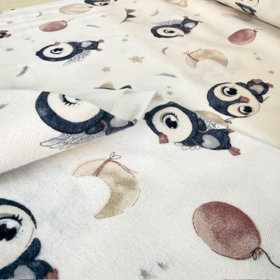 Çiften Yavru Penguen Pazen Kumaş Arv