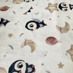 Çiften Yavru Penguen Pazen Kumaş Arv