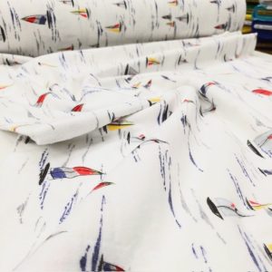 Çiften Yelken Desenli Pazen Kumaş