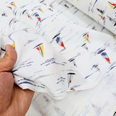 Çiften Yelken Desenli Pazen Kumaş