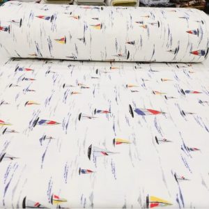 Çiften Yelken Desenli Pazen Kumaş