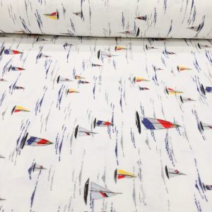 Çiften Yelken Desenli Pazen Kumaş