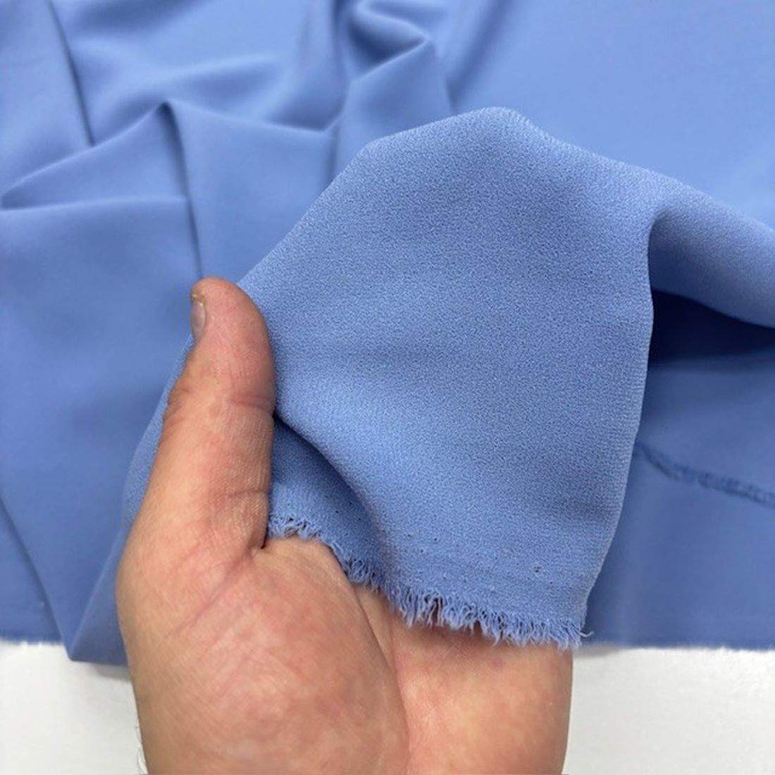 Double İtalyan Krep Kumaş Açık Mavi