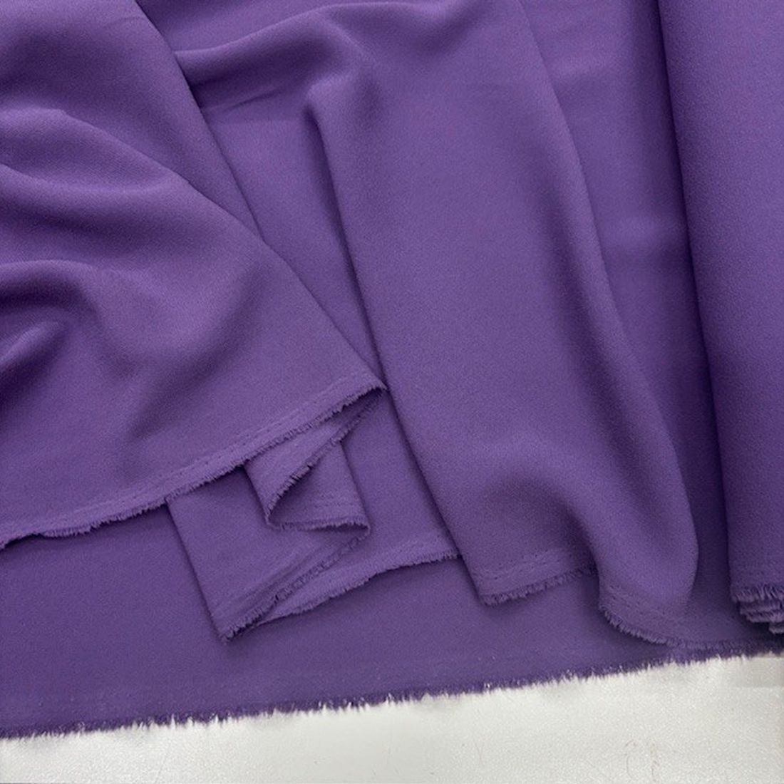 Double İtalyan Krep Kumaş Açık Mor