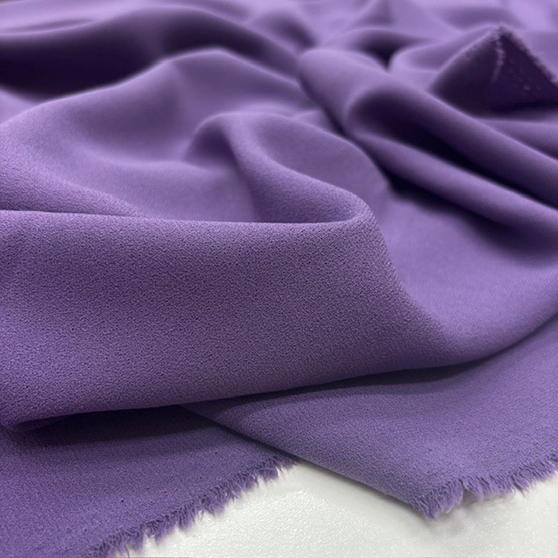 Double İtalyan Krep Kumaş Açık Mor