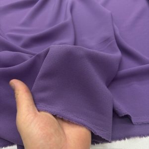 Double İtalyan Krep Kumaş Açık Mor
