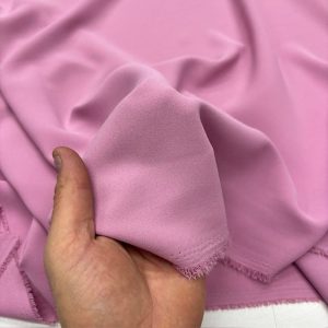 Double İtalyan Krep Kumaş Pudra Pembe