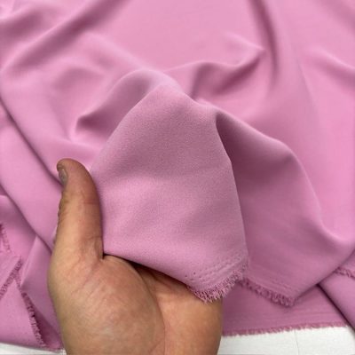 Double İtalyan Krep Kumaş Pudra Pembe