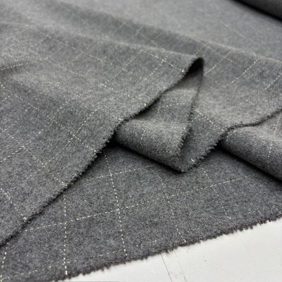 Gri Ekoseli Yumuşak Flanel Kumaş SRVT