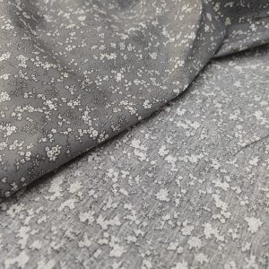 Gri Minik Çiçekli Poplin Kumaş AYT