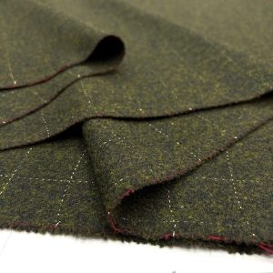 Haki Ekoseli Yumuşak Flanel Kumaş SRVT