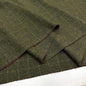 Haki Ekoseli Yumuşak Flanel Kumaş SRVT