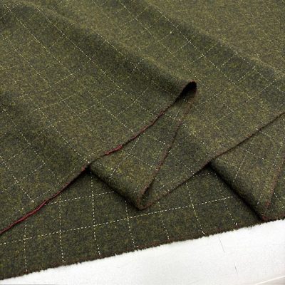 Haki Ekoseli Yumuşak Flanel Kumaş SRVT
