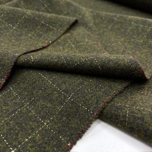 Haki Ekoseli Yumuşak Flanel Kumaş SRVT