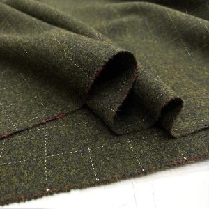 Haki Ekoseli Yumuşak Flanel Kumaş SRVT