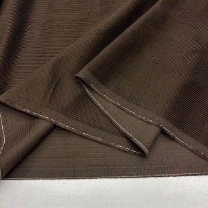 İtalyan Fitilli Koton Kadife Kumaş Kahve YNS