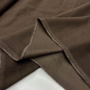 İtalyan Fitilli Koton Kadife Kumaş Kahve YNS