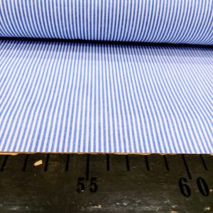 Mavi Beyaz Çizgili Poplin Kumaş AYT