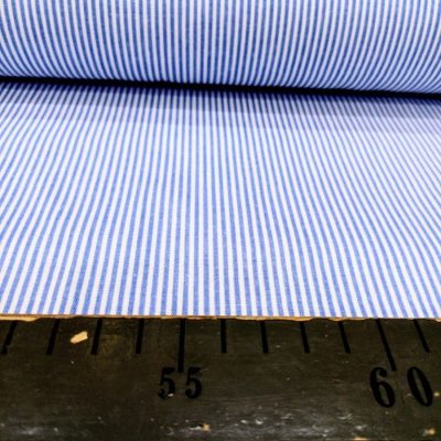 Mavi Beyaz Çizgili Poplin Kumaş AYT