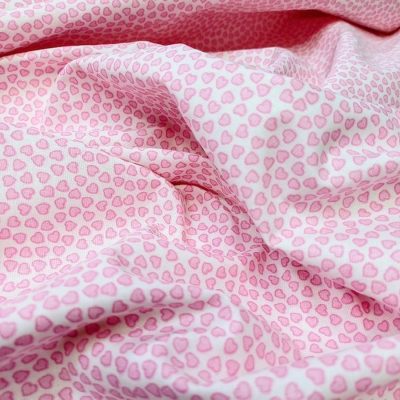 Minik Pembe Kalpli Poplin Kumaş AYT