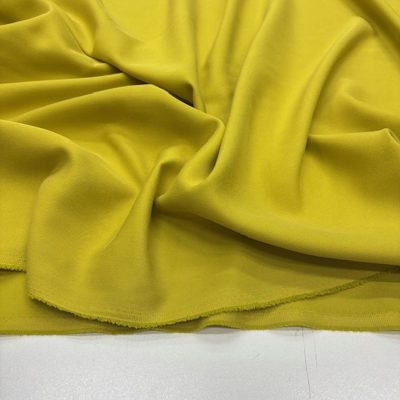 Taşlanmış Koton Cupra Kumaş Soft Sarı