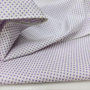 Lila Minik Puantiyeli Poplin Kumaş AYT